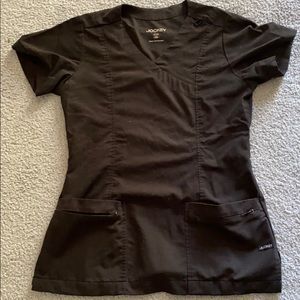 Jockey extra small fitted black scrub top